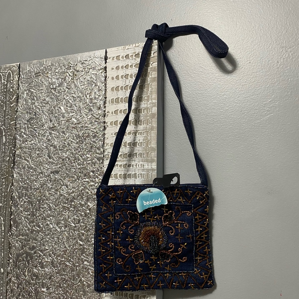 Beaded jean purse